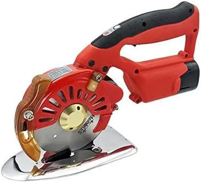 Alt view image 2 of 7 - RK-BAT-100 5-Speed Cordless Electric Rotary Cutter for Cloth, Leather, Natural and Synthetic Fabrics  4 Inch Single & Multi-Layer Round Knife Cutting Machine, Color is random