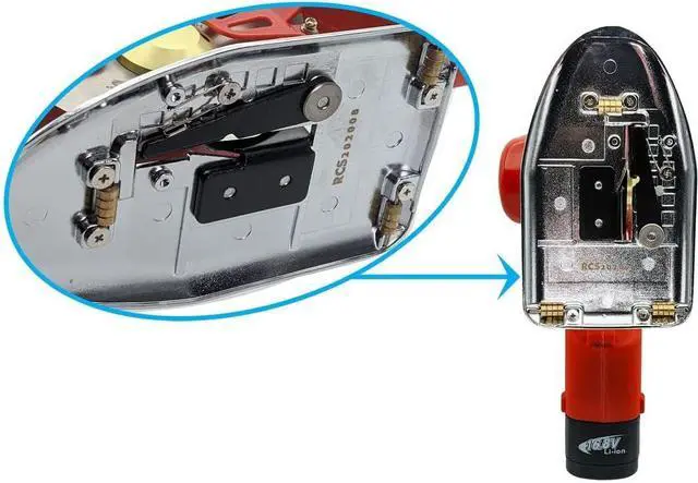 Alt view image 6 of 7 - RK-BAT-100 5-Speed Cordless Electric Rotary Cutter for Cloth, Leather, Natural and Synthetic Fabrics  4 Inch Single & Multi-Layer Round Knife Cutting Machine, Color is random