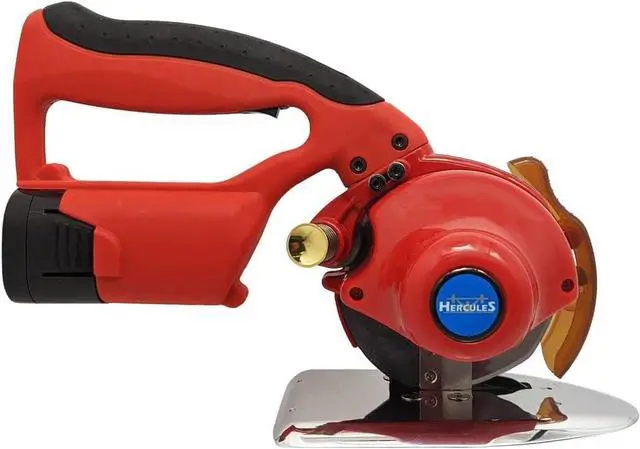 Alt view image 5 of 7 - RK-BAT-100 5-Speed Cordless Electric Rotary Cutter for Cloth, Leather, Natural and Synthetic Fabrics  4 Inch Single & Multi-Layer Round Knife Cutting Machine, Color is random
