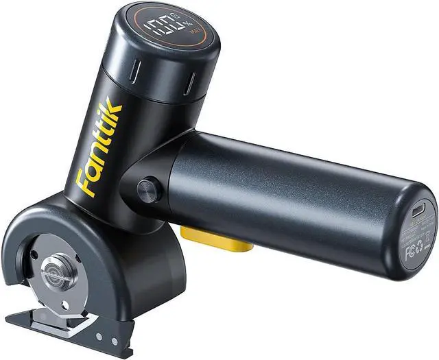 Main image of C8 Nano 3.7V Cordless Electric Scissors with LED Display, Rechargeable Cardboard Cutter with 2 Blades, EasySwap Blade Change, LED Light, for Thin Cardboard Carpet Leather - Black