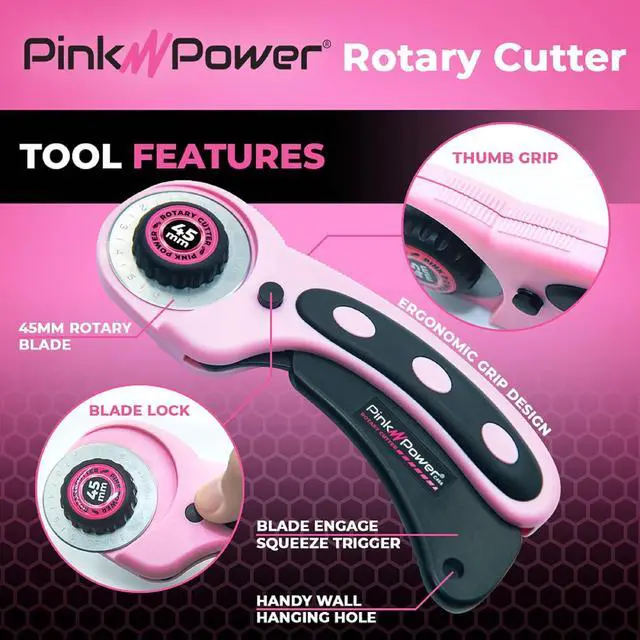 Alt view image 6 of 7 - Electric Fabric Scissors for Crafts, Sewing, Cardboard, Carpet & Scrapbooking - Heavy Duty Cutting Tool, Automatic Cordless Electric Scissors Fabric Cutter & Rotary Cutter Set (Aqua Splash)
