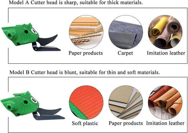 Alt view image 5 of 7 - WBT-2 Cordless Electric Scissors for Cutting Fabric/Carpet/Sponge/Paperboard Fiberglass Scissor w/ 2 Blades 5000mAh Large Battery Low Noise