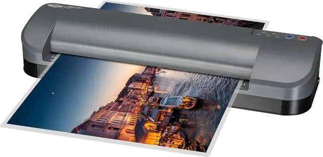 Main image of 3-10 mil, 4-Roller Commercial Laminating Machine with Laminating Sheets, 55-Second Warm-up, 40 Inches/Minute, 13-Inch Thermal Laminator Machine for Office, School, Home