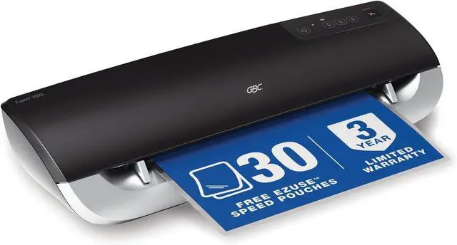 Alt view image 4 of 6 - Thermal Laminator Machine, Fusion 3000L, 12 Inch, 1 Min Warm-up, 3 or 5 Mil, with 30 EZUse Laminating Pouches (1703075)