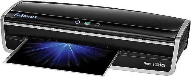 Alt view image 5 of 7 - Fellowes Laminator Venus 2 125, Rapid 30-60 Second Warm-up Laminating Machine, with Laminating Pouches Kit (5734801), Black, Silver, 5.1" x 21.3" x 8.2"