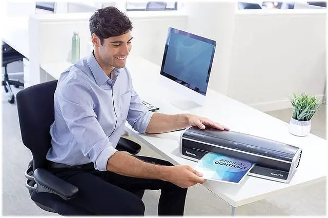 Alt view image 7 of 7 - Fellowes Laminator Venus 2 125, Rapid 30-60 Second Warm-up Laminating Machine, with Laminating Pouches Kit (5734801), Black, Silver, 5.1" x 21.3" x 8.2"