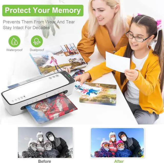Alt view image 4 of 7 - Laminator Machine with Laminating Sheets A4 Portable Thermal Lamination 9-Inch Laminate for Personal Office School Home Use, 6 in 1 Laminater Quick Warm Up Never Jam