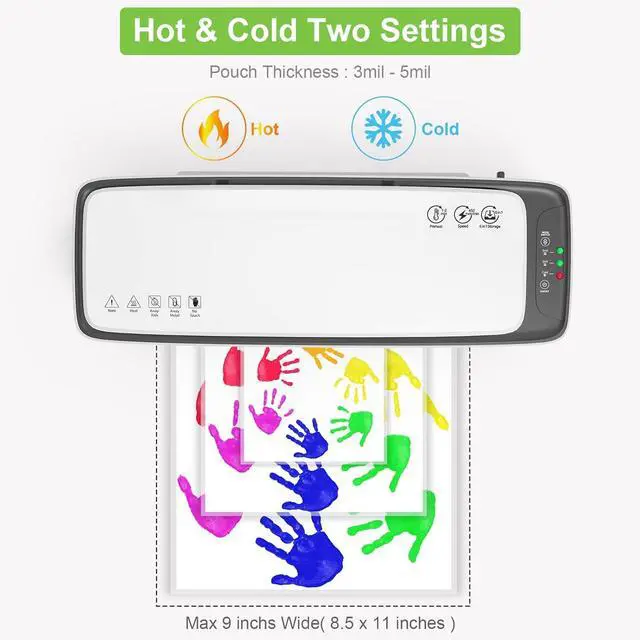 Alt view image 6 of 7 - Laminator Machine with Laminating Sheets A4 Portable Thermal Lamination 9-Inch Laminate for Personal Office School Home Use, 6 in 1 Laminater Quick Warm Up Never Jam