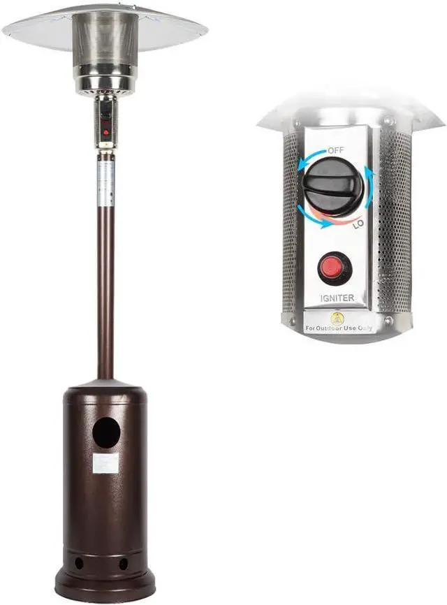 Main image of Outdoor Mushroom Heater Patio Propane 48,000 BTU for Outdoor Heating Deck Heater with Umbrella Dome and Wheeled Floor-standing Rust Free for Patio Porch and Backyards