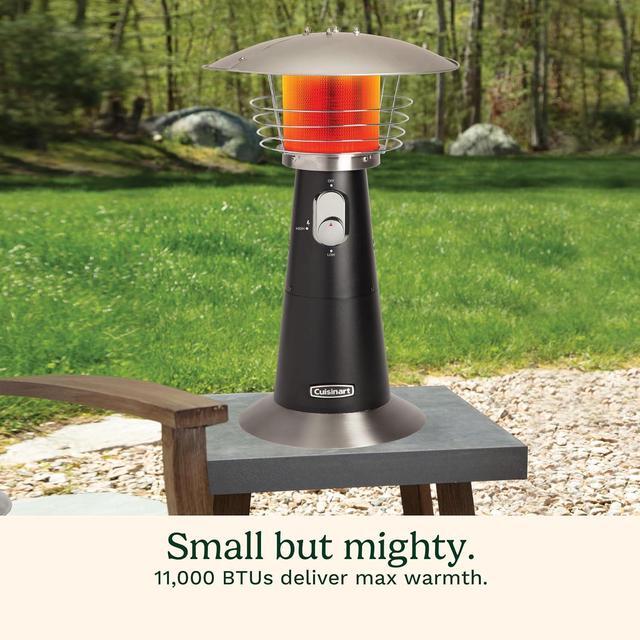 Alt view image 3 of 7 - COH-500 Portable Tabletop Patio, 11,000 BTU Outdoor Propane Heater with Safety Tilt Switch and Burner Screen Guard, 100 sq. Foot Heat Range, Black