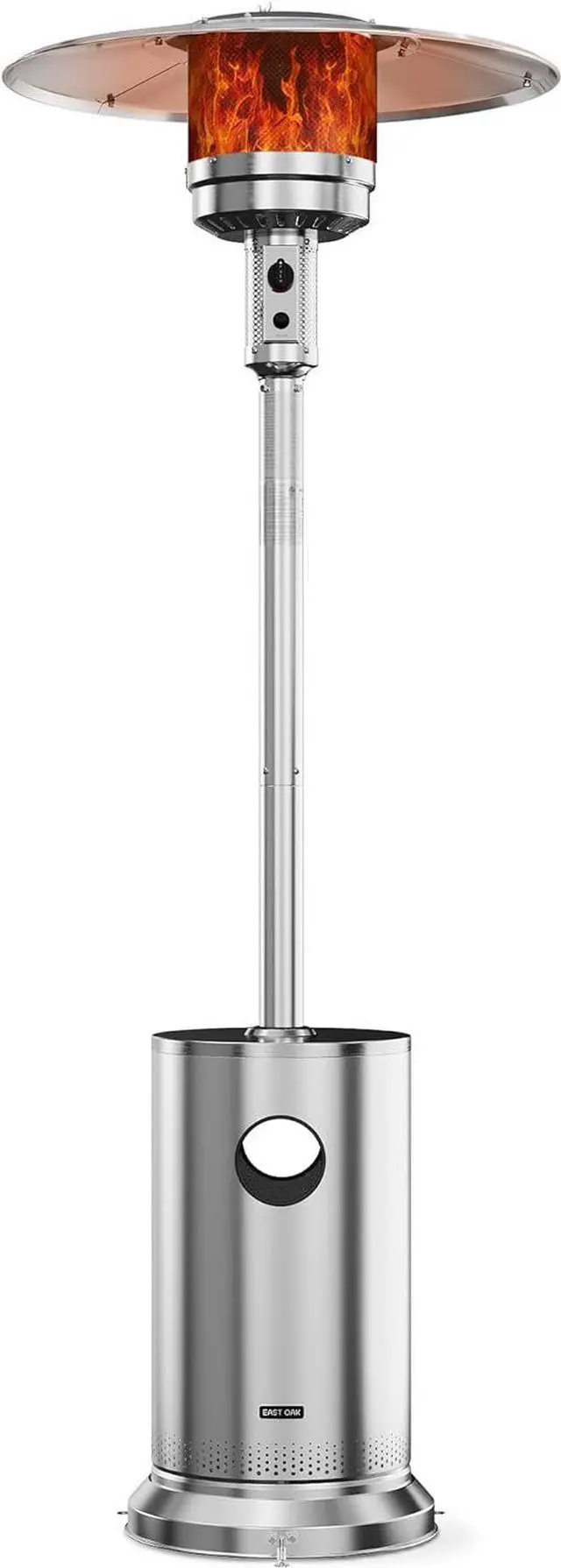 Main image of 48,000 BTU Patio Heater for Outdoor Use With Round Table Design, Double-Layer Stainless Steel Burner and Wheels, Outdoor Patio Heater for Home and Commercial, Stainless Steel