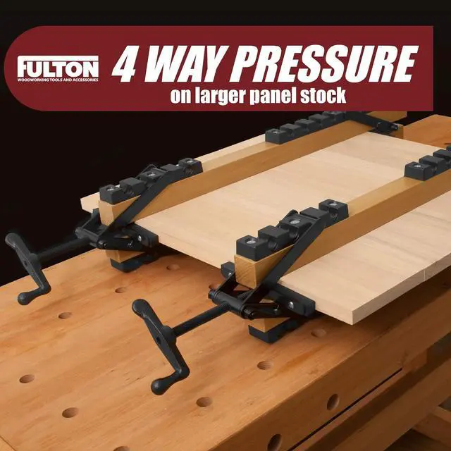 Alt view image 4 of 7 - Woodworking Supply 2 Pack of 4 Way Pressure Clamps For Clamping Panels - Using Pressure From All Four Directions. For Woodworkers, Cabinet and Furniture Makers (2 four way pressure clamps)