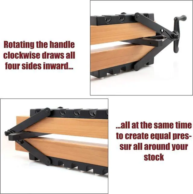 Alt view image 6 of 7 - Woodworking Supply 2 Pack of 4 Way Pressure Clamps For Clamping Panels - Using Pressure From All Four Directions. For Woodworkers, Cabinet and Furniture Makers (2 four way pressure clamps)