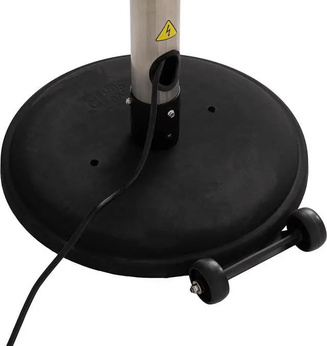 Alt view image 6 of 7 - 02117 Telescoping Offset Pole Mounted Infrared Patio Heater With Wheels 1500 Watt Indoor Outdoor Powder Coated Steel Tip over Protection System Cover Included - Stainless Steel