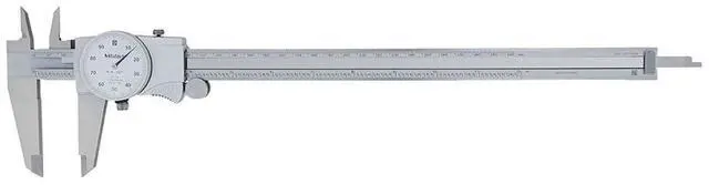 Main image of 505-746 Dial Caliper.001" Graduation, 0.1" per Revolution, 0-12" Range, 0.002" Accuracy, White Face