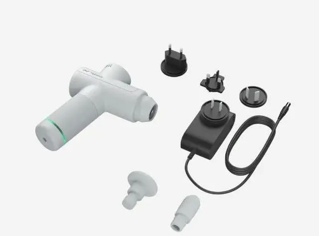 Alt view image 6 of 7 - Hypervolt Go 2 - Featuring Quiet Glide Technology - Handheld Percussion Massage Gun - 3 Speeds, 2 Interchangeable Heads - Helps Relieve Sore Muscles and Stiffness - FSA and HSA Eligible