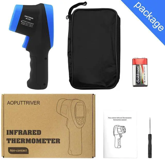 Alt view image 7 of 7 - High Temp Thermometer Gun, AP-2732 Laser Thermometer Gun -58~2732(-50 ~ 1500), 30:1 Industrial Laser Thermometer Gun with Backlit, Non-Contact Thermometer for Pizza ovens, Kiln, Forge