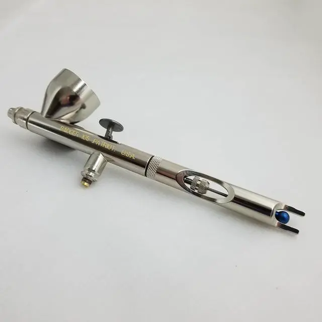 Alt view image 3 of 7 - Air-Brush Co. Model 105 Patriot Fine Gravity Airbrush, Stainless Steel