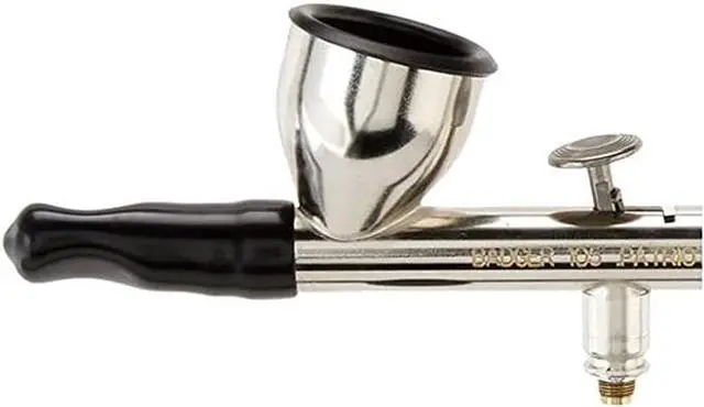 Alt view image 7 of 7 - Air-Brush Co. Model 105 Patriot Fine Gravity Airbrush, Stainless Steel