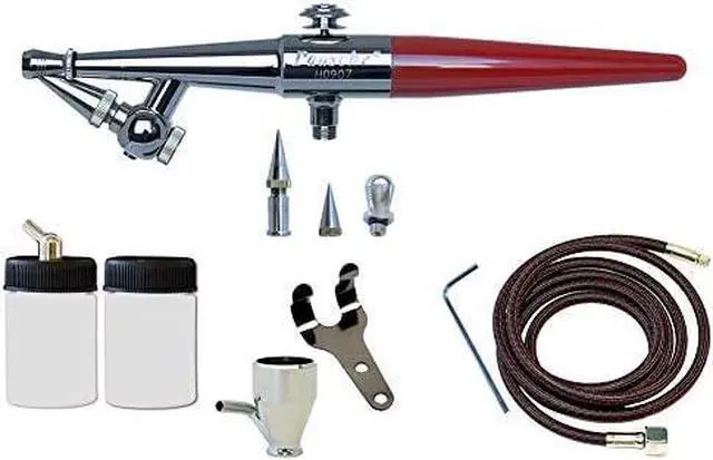 Alt view image 2 of 5 - Paasche Airbrush H-Set Single Action Siphon Feed Airbrush Set , Red