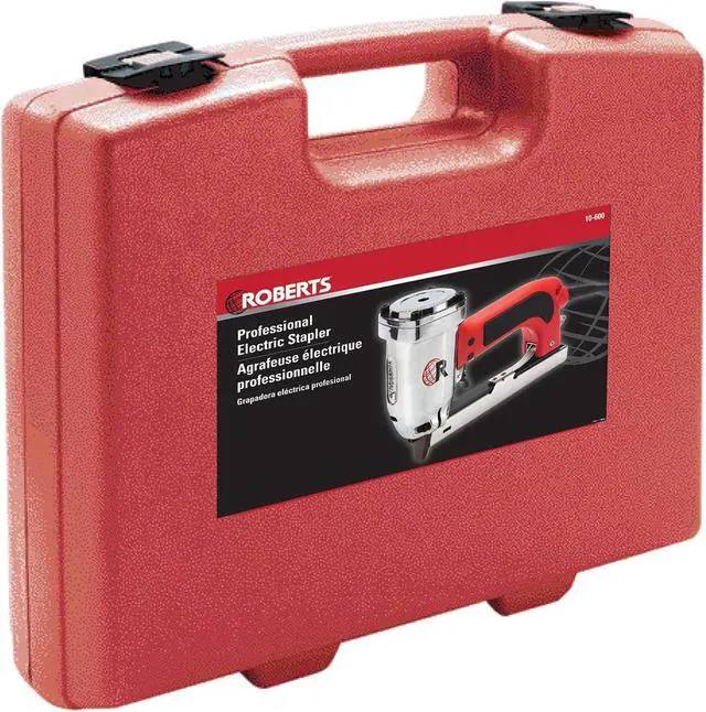 Alt view image 3 of 4 - 10-600 3/16" Crown, 120V, 15-Amp, 20 Gauge Electric Stapler with Carrying Case, Red