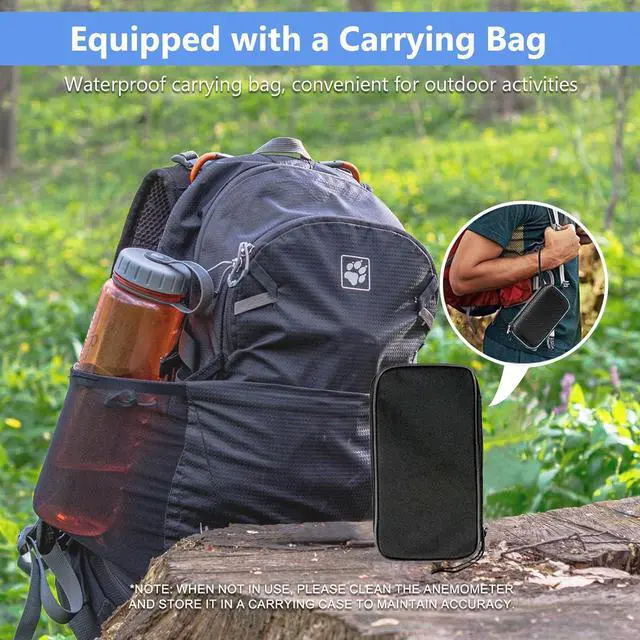 Alt view image 7 of 7 - 866B Handheld Anemometer, Digital Wind Speed Gauge Meter, Air Flow Velocity Temperature CFM Measuring Device for HVAC Outdoor Sailing Shooting Golf