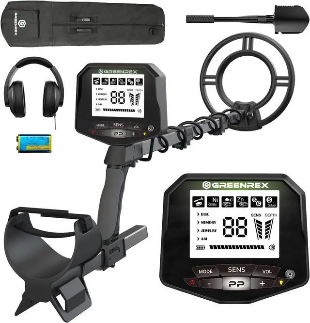 Main image of Metal Detector for Adults Professional, Waterproof Pinpoint, High Accuracy Gold and Silver Detection, Underwater and Beach Use, 10'' IP68 Coil, Bigger LCD, New Advanced DSP Chip