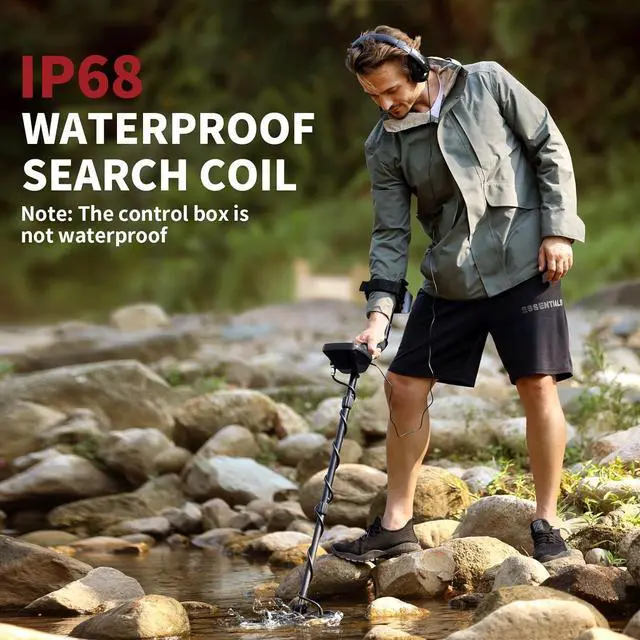 Alt view image 5 of 7 - Upgraded Metal Detector for Adults-Professional Higher Accuracy 9 Gold Detector with LCD Display, Advanced DSP Chip with 12'' Detection Depth