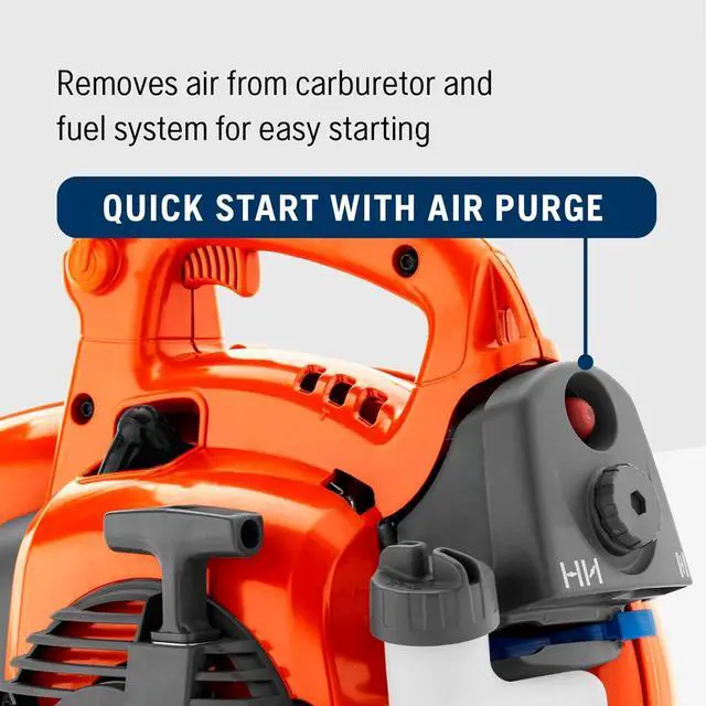 Alt view image 5 of 7 - 125B Gas Leaf Blower, 28-cc 1.1-HP 2-Cycle Handheld Leaf Blower, 470-CFM, 170-MPH, 12.5-N Powerful Clearing Performance and Ergonomic Design, Orange