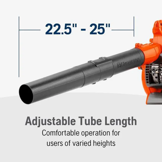 Alt view image 6 of 7 - 125B Gas Leaf Blower, 28-cc 1.1-HP 2-Cycle Handheld Leaf Blower, 470-CFM, 170-MPH, 12.5-N Powerful Clearing Performance and Ergonomic Design, Orange