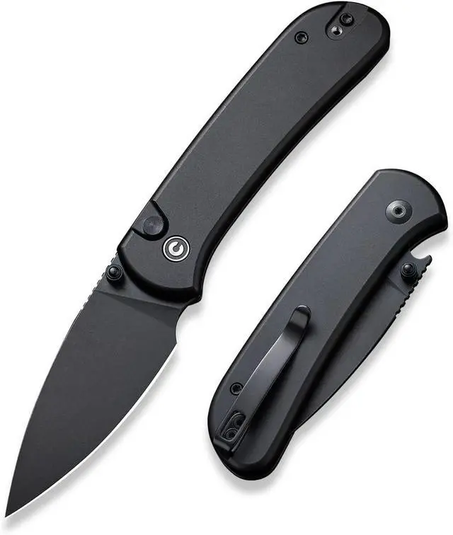 Main image of Pocket Folding Knife- Button Lock Knife with Thumb Stud Opener for EDC, 2.98" 14C28N Blade Aluminum Handle, Qubit Utility Knife for Men Women Gift C22030E-1