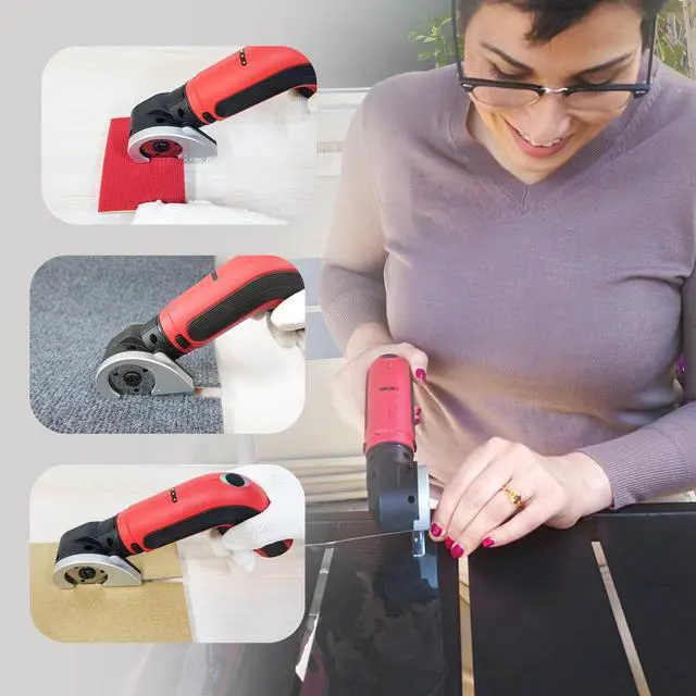 Alt view image 6 of 7 - FAST Electric Box Cutter 4V, Cordless Electric Scissors for Cardboard, Power Cutter with Case for Crafts, Leather, Paper