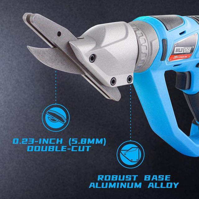 Alt view image 2 of 7 - Wild Edge Cordless Cement Board Cutter, 20V Max Battery Powered Hardie Board Cutter for Fiber Cement Siding, Tile Backer Board with 360 Degree Swivel Head, 4.0 AH Lithium-Ion Battery and Charger