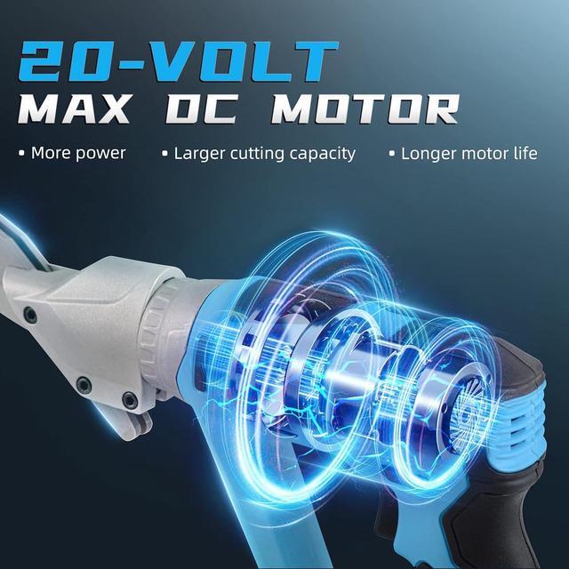 Alt view image 3 of 7 - Wild Edge Cordless Cement Board Cutter, 20V Max Battery Powered Hardie Board Cutter for Fiber Cement Siding, Tile Backer Board with 360 Degree Swivel Head, 4.0 AH Lithium-Ion Battery and Charger