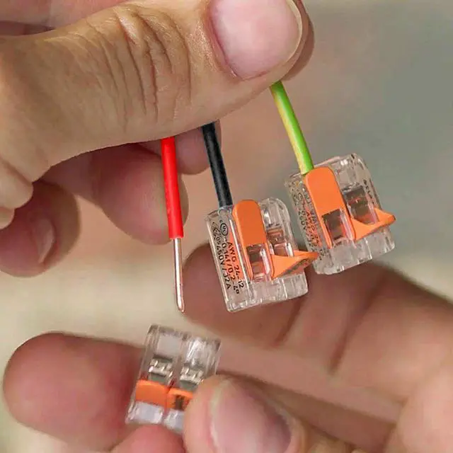 Alt view image 3 of 7 - 221 Lever Nuts 90pc Compact Splicing Wire Connector Assortment with Case. Includes (25x) 221-2401, (25x) 221-412, (25x) 221-413, (15x) 221-415