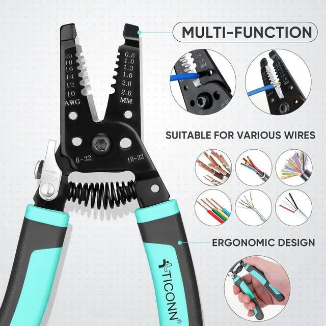 Alt view image 3 of 7 - Crimping Tool for Heat Shrink Connectors - Ratcheting Wire Crimper - Crimping Pliers - Ratchet Terminal Crimper - Wire Crimp Tool (Combo Kit)