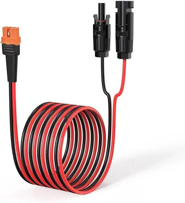 Main image of 10AWG 25FT Solar to XT60i Cable 2 10 25 35 50 75 100FT Solar Connector to XT60i Adapter Cable for Portable Power Station (25FT)