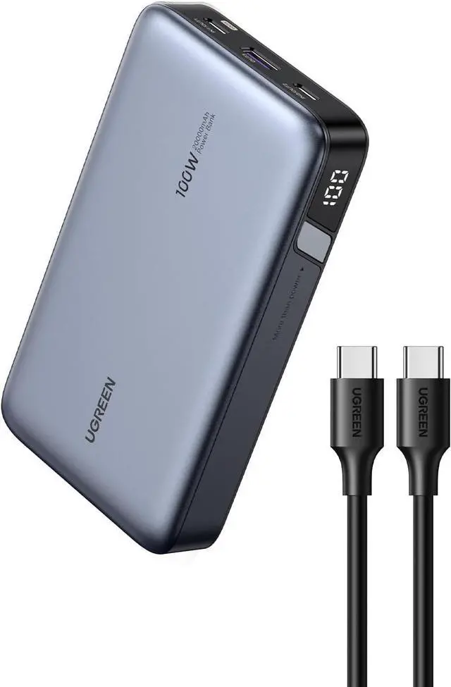 Main image of 20000mAh 100W Power Bank Nexode Portable Charger USB C 3-Port PD Fast Charging Battery Pack Digital Display for MacBook iPad iPhone 16 Galaxy S24 Ultra Steam Deck  XPS and More