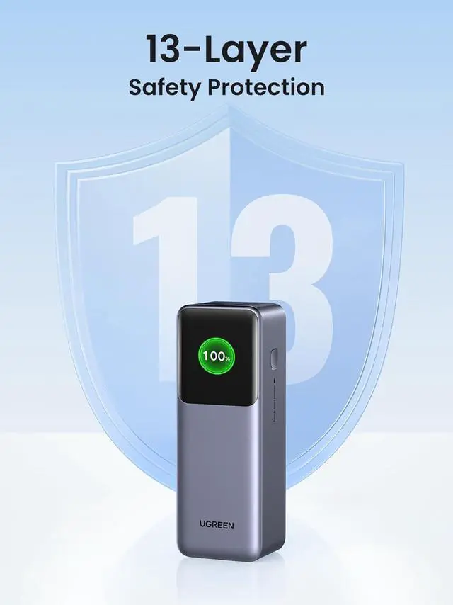 Alt view image 7 of 7 - Nexode Power Bank 25000mAh 200W Laptop Portable Charger PD 3.1 Fast Charging 90Wh 3-Port Battery Pack with TFT Smart Display for MacBook Pro/Air/ipad/iPhone 16/ S24//HP and More