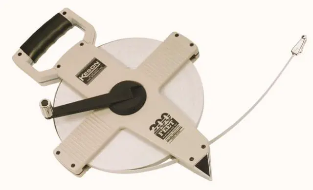 Main image of NR18100 Nylon Coated Steel Blade Measuring Tape with Zero Point at Tape End and Hook End (Graduations: ft., in. 1/8), 100-Foot