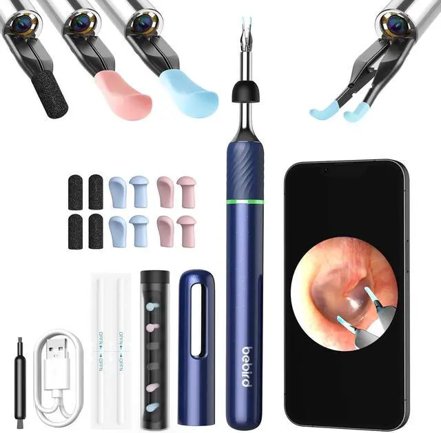 Main image of Note5 Ear Wax Removal Tool Camera Tweezers, Ear Cleaner Scope Otoscope with Camera & Light, Wireless Earwax Remover Visual Ear Picker, Video Ear Cleaning Kit for iPhone,Android(Blue)