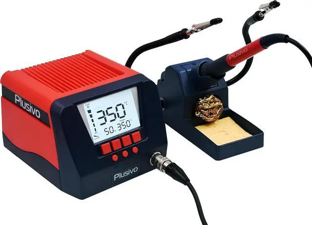 Alt view image 6 of 7 - Soldering Iron and Rework Station Kit 90 W with Wide Digital Display, Helping Hands 5 pcs Interchangeable Tips, Solder Wire, Digital Multimeter °C/ºF Conversion, Standby/Sleep Mode Electronic Repair
