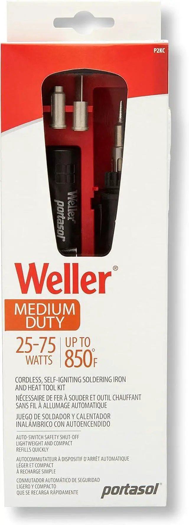 Alt view image 7 of 7 - Weller P2KC Professional Self-igniting Cordless Soldering Iron Kit