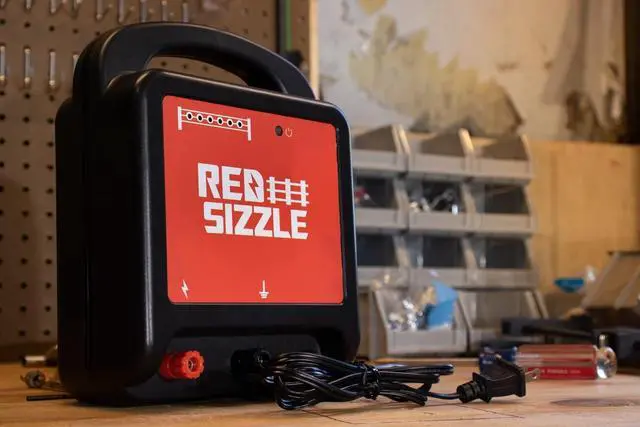 Alt view image 7 of 7 - Electric Fence Charger for Large Pastures | Red Sizzle 62M | Plug in Electric Fence Energizer | 6.5 Joule | Strong Electric Fence for Livestock or Keep Out Bear, Deer, and More