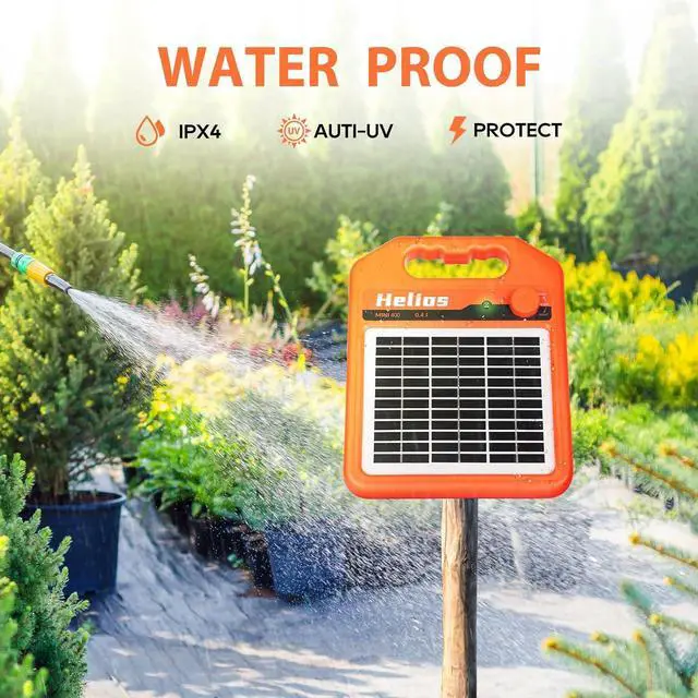Alt view image 5 of 7 - MINI400 30 Miles Solar Electric Fence Charger, 0.4 Joule Solar Electric Fence for Livestock, Horses, Cattle Sheep, Solar Fence Charger with Day or Night Mode, Easy Installation