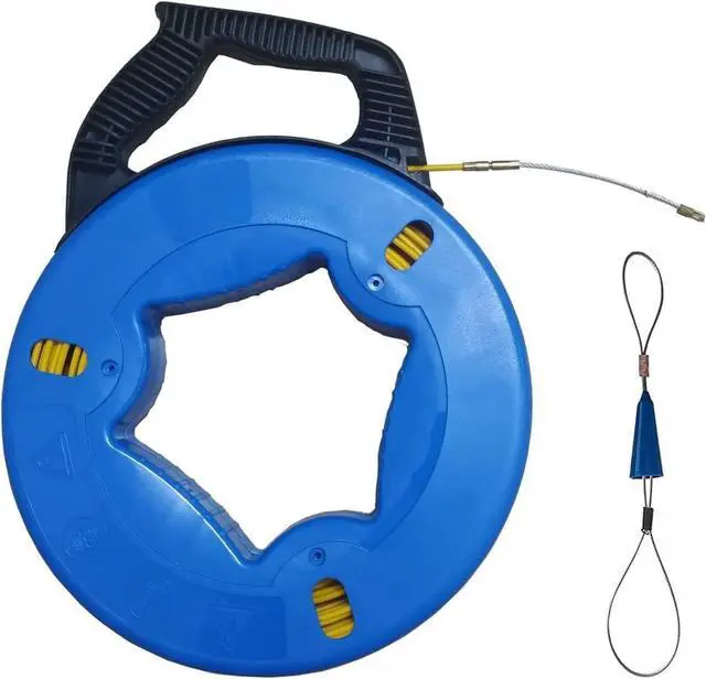 Main image of Fish Tape Steel Wire Puller 1/6inch 200-Foot With a wire storage caseWire-through tool Twist-shaped wire for wiring,and incoming lines in the attic, etc Dual Range for Broad Application[4mm 200-Foot]