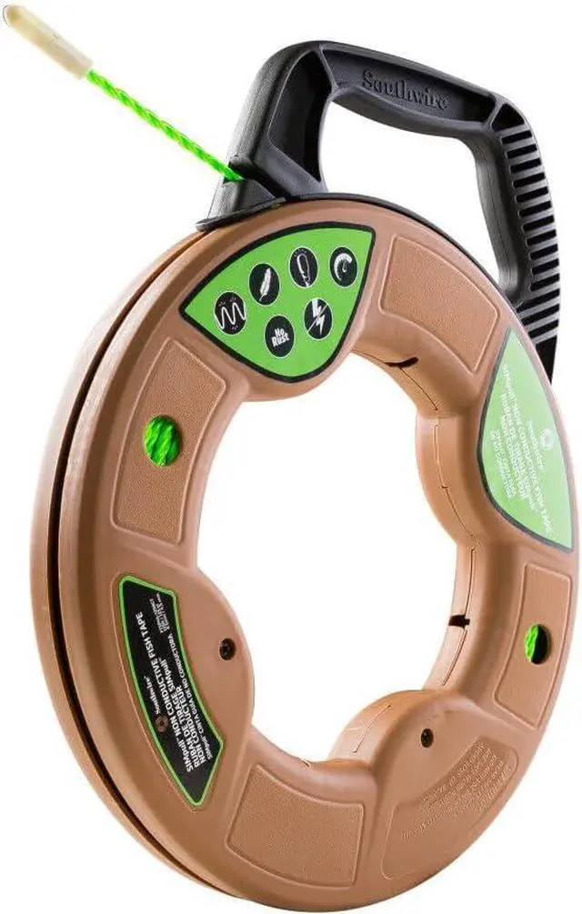 Alt view image 3 of 4 - FTSP45-125NCT Simpull Electrical Fish Tape with Non-Conductive Tip; Large Case; Two Leader Options; Spiral Extruded Polymer; Extremely Flexible; 4.5mm x 125 Feet