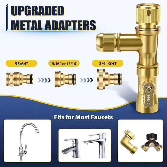 Alt view image 3 of 7 - Gravel Vacuum for Aquarium Water Changer Fish Tank Cleaning Tools, Siphon Universal Quick Pump Aquarium Water Changing (50ft)