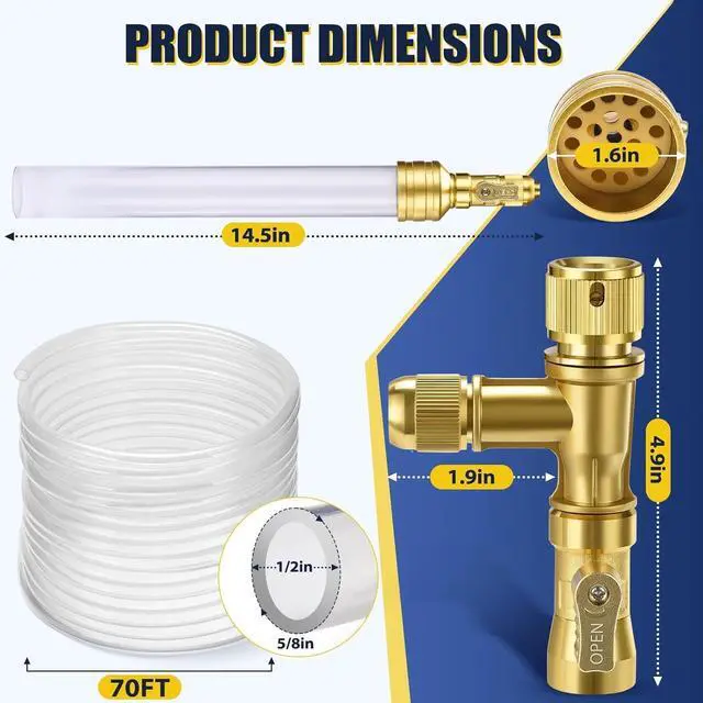 Alt view image 5 of 7 - Gravel Vacuum for Aquarium Water Changer Fish Tank Cleaning Tools, Siphon Universal Quick Pump Aquarium Water Changing (50ft)