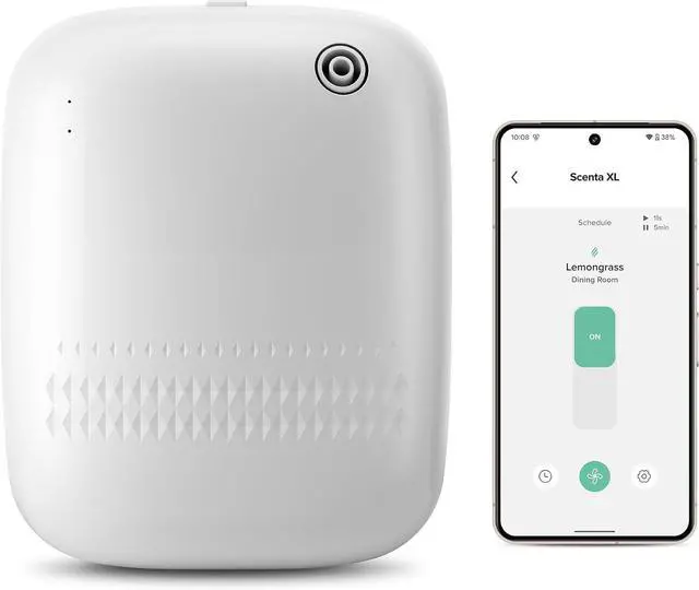 Main image of Waterless Essential Oil Diffuser for Home and Commercial Use, Up to 2000 sq.ft. 400 mL Capacity, Aromatherapy Scent Diffuser for Lar Rooms, Smart Scent Air Machine, ANW-White